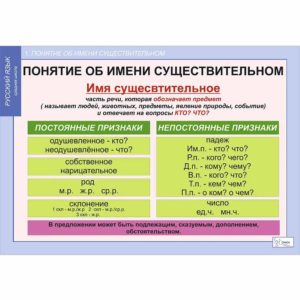 учебные демонстрационные Русский язык Имя существительное