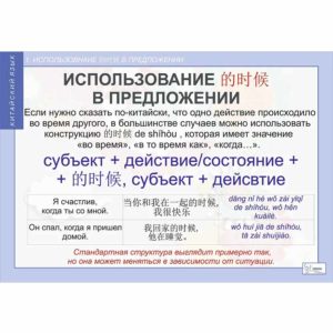 учебных таблиц Китайский язык Грамматика китайского языка Часть 3