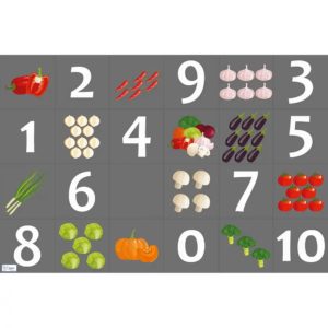 Игровое поле для логоробота Овощи и цифры